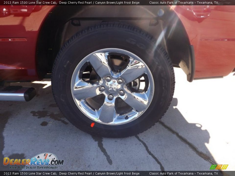 2013 Ram 1500 Lone Star Crew Cab Deep Cherry Red Pearl / Canyon Brown/Light Frost Beige Photo #21