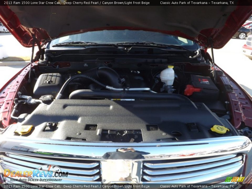 2013 Ram 1500 Lone Star Crew Cab Deep Cherry Red Pearl / Canyon Brown/Light Frost Beige Photo #22