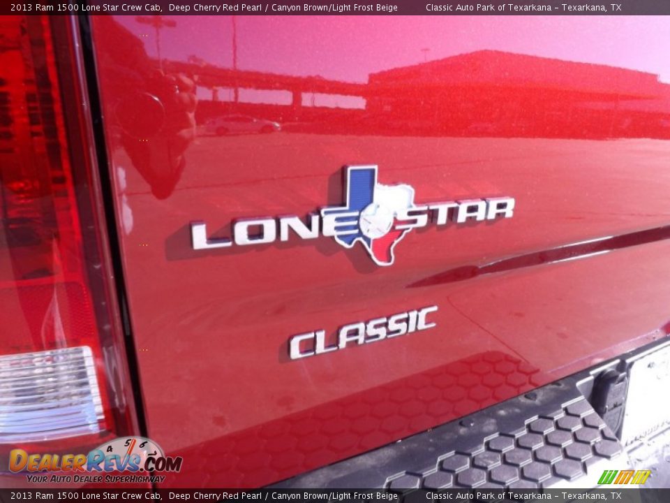 2013 Ram 1500 Lone Star Crew Cab Deep Cherry Red Pearl / Canyon Brown/Light Frost Beige Photo #24