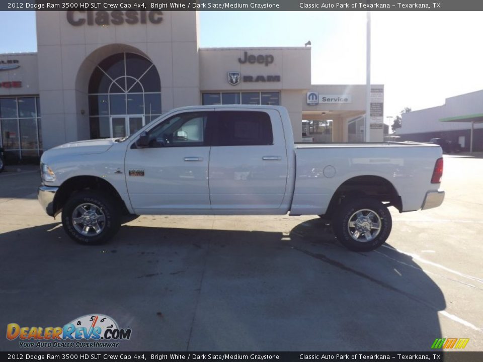 2012 Dodge Ram 3500 HD SLT Crew Cab 4x4 Bright White / Dark Slate/Medium Graystone Photo #2