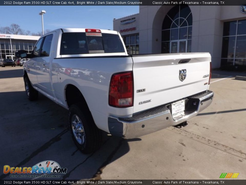 2012 Dodge Ram 3500 HD SLT Crew Cab 4x4 Bright White / Dark Slate/Medium Graystone Photo #3