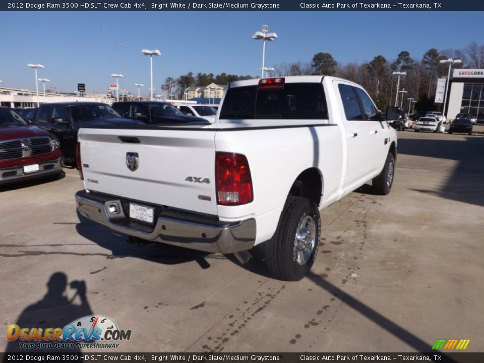 2012 Dodge Ram 3500 HD SLT Crew Cab 4x4 Bright White / Dark Slate/Medium Graystone Photo #5
