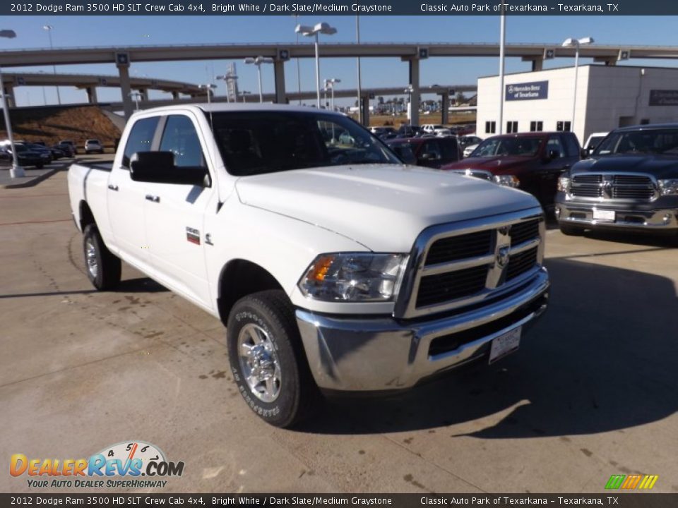 2012 Dodge Ram 3500 HD SLT Crew Cab 4x4 Bright White / Dark Slate/Medium Graystone Photo #7