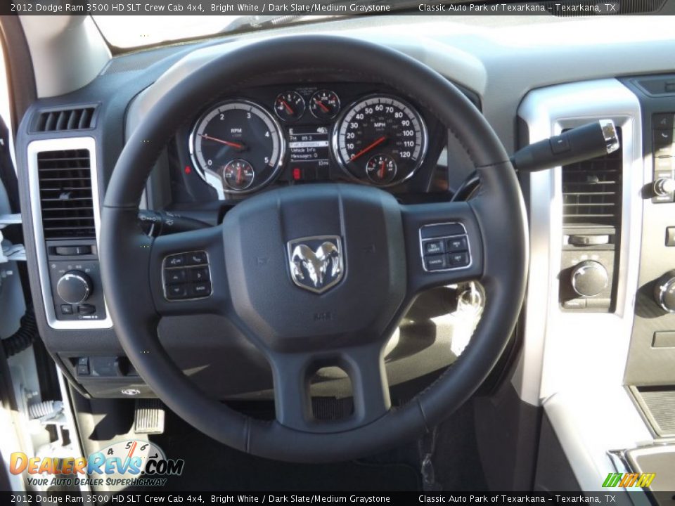 2012 Dodge Ram 3500 HD SLT Crew Cab 4x4 Bright White / Dark Slate/Medium Graystone Photo #10