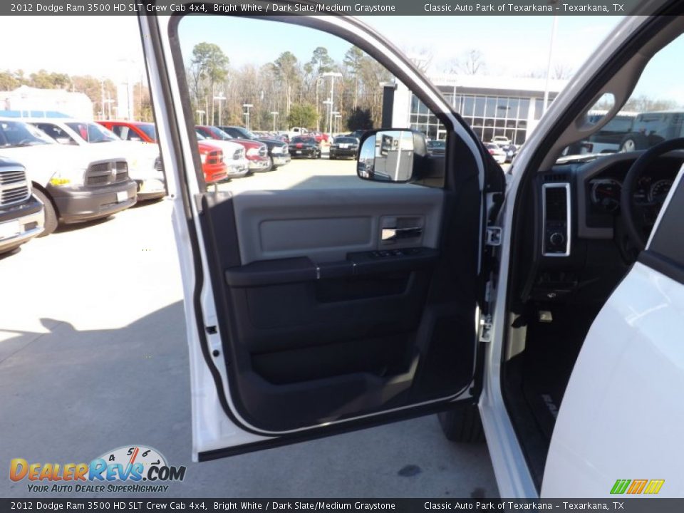 2012 Dodge Ram 3500 HD SLT Crew Cab 4x4 Bright White / Dark Slate/Medium Graystone Photo #15