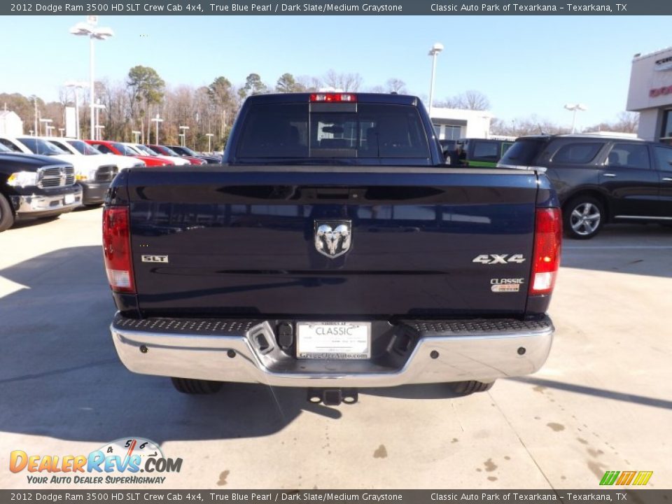 2012 Dodge Ram 3500 HD SLT Crew Cab 4x4 True Blue Pearl / Dark Slate/Medium Graystone Photo #4