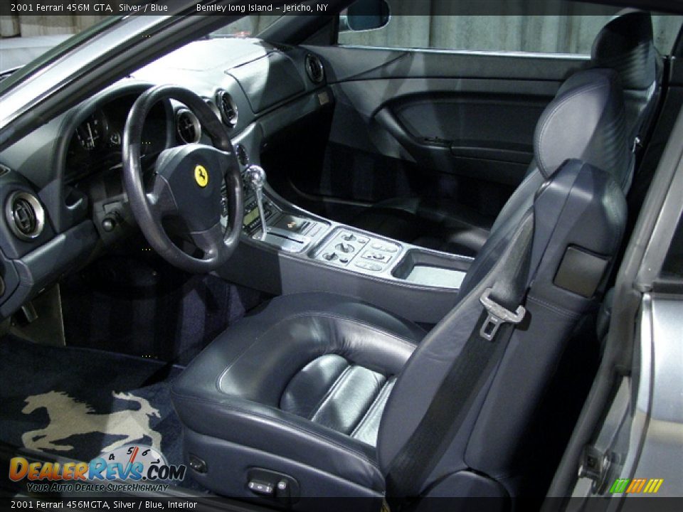 2001 Ferrari 456MGTA, Silver / Blue, Interior - 2001 Ferrari 456M