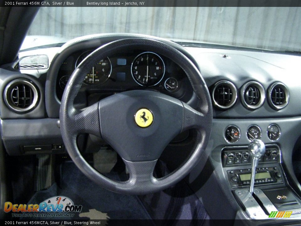 2001 Ferrari 456MGTA, Silver / Blue, Steering Wheel - 2001 Ferrari 456M