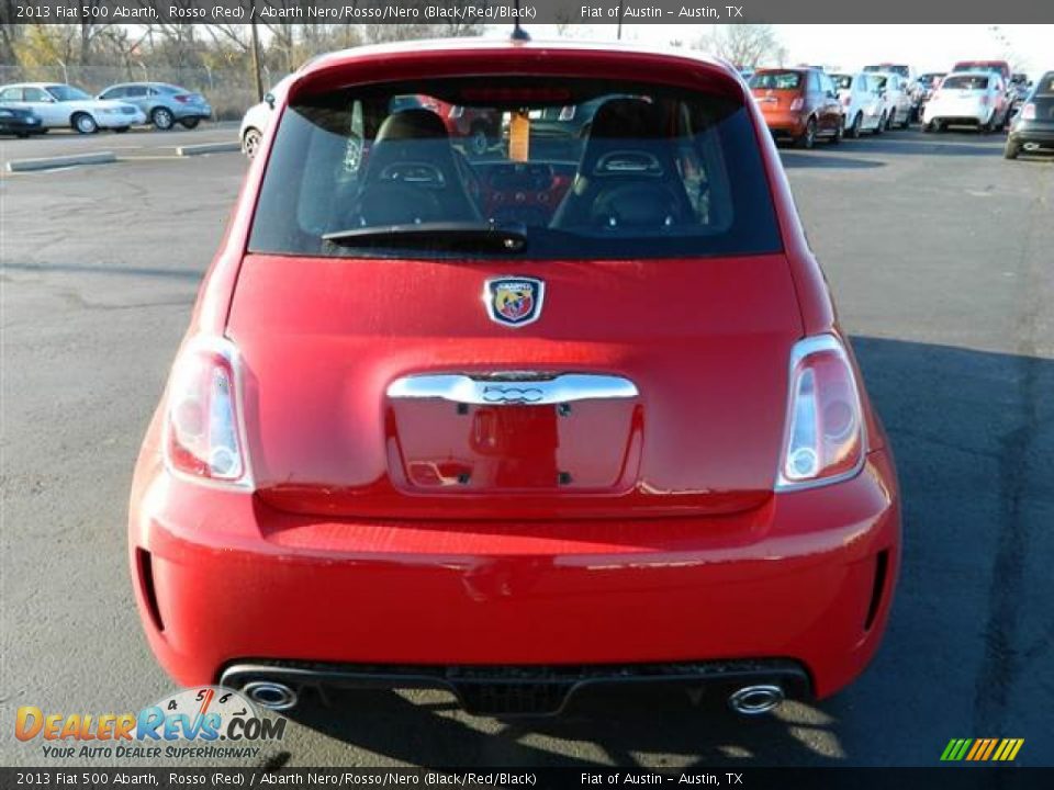 2013 Fiat 500 Abarth Rosso (Red) / Abarth Nero/Rosso/Nero (Black/Red/Black) Photo #3