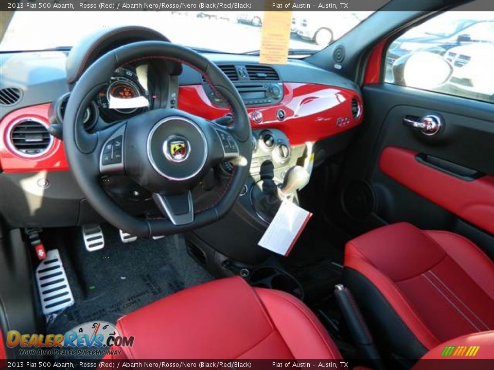 Abarth Nero Rosso Nero Black Red Black Interior 2013