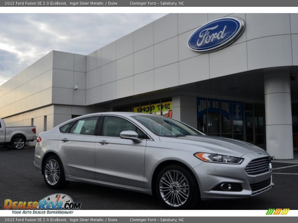 2013 Ford Fusion SE 2.0 EcoBoost Ingot Silver Metallic / Dune Photo #1