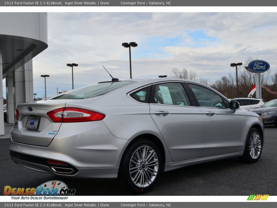 2013 Ford Fusion SE 2.0 EcoBoost Ingot Silver Metallic / Dune Photo #3