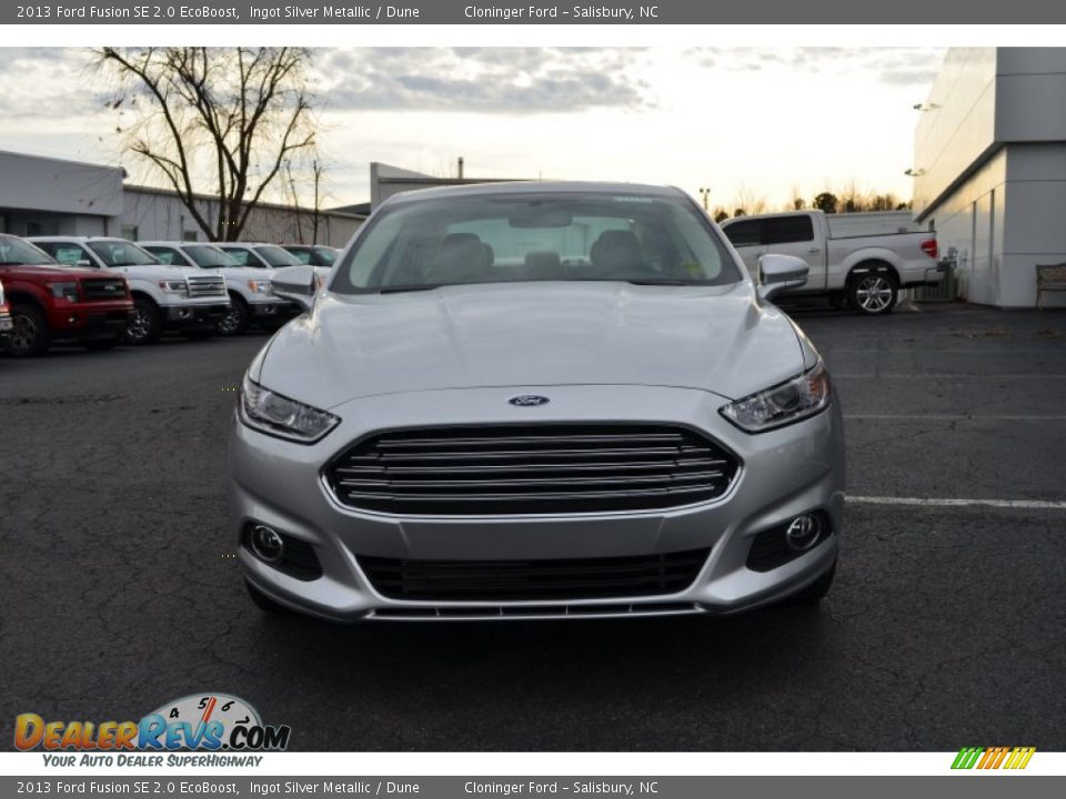2013 Ford Fusion SE 2.0 EcoBoost Ingot Silver Metallic / Dune Photo #7