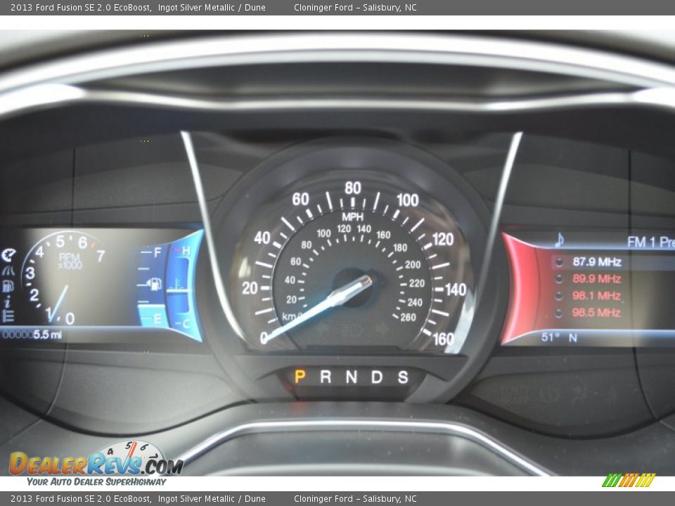 2013 Ford Fusion SE 2.0 EcoBoost Gauges Photo #31