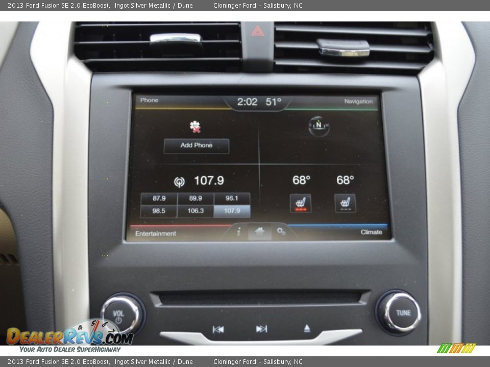 Controls of 2013 Ford Fusion SE 2.0 EcoBoost Photo #35