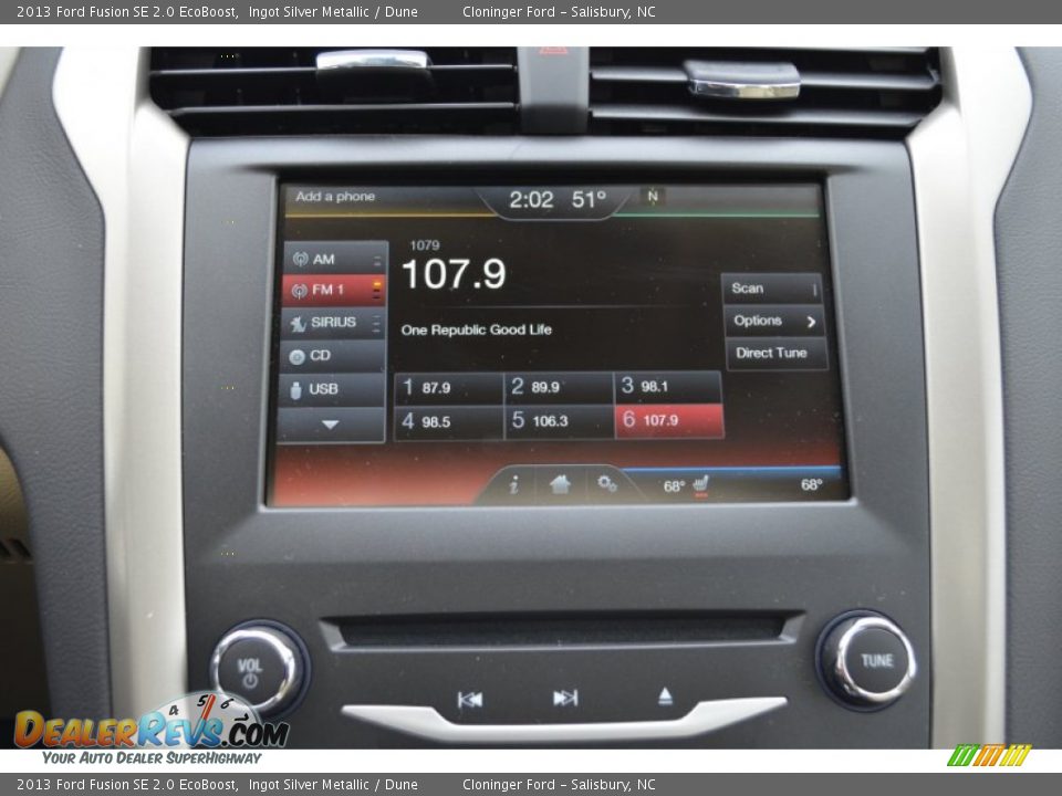 Controls of 2013 Ford Fusion SE 2.0 EcoBoost Photo #36