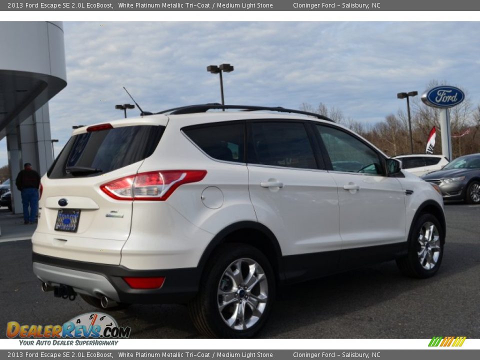 2013 Ford Escape SE 2.0L EcoBoost White Platinum Metallic Tri-Coat / Medium Light Stone Photo #3