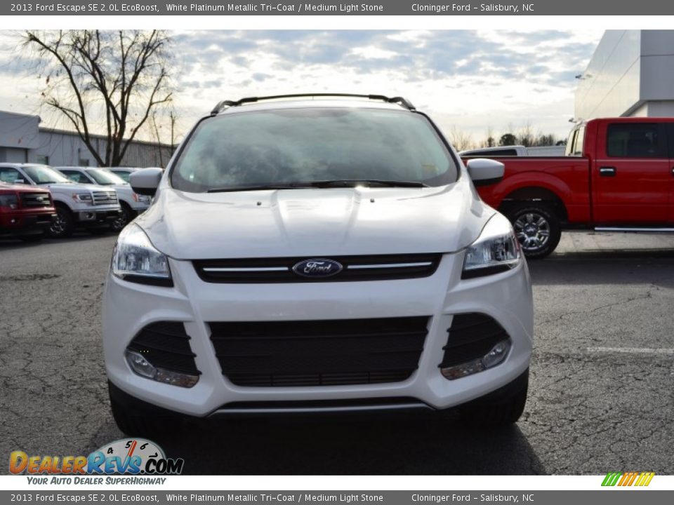 2013 Ford Escape SE 2.0L EcoBoost White Platinum Metallic Tri-Coat / Medium Light Stone Photo #7