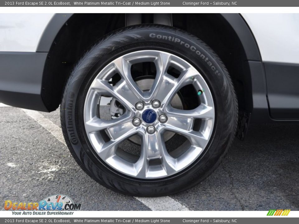 2013 Ford Escape SE 2.0L EcoBoost White Platinum Metallic Tri-Coat / Medium Light Stone Photo #20