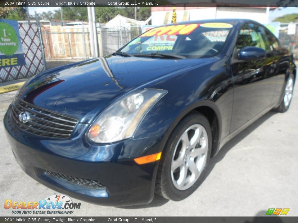 2004 Infiniti G 35 Coupe Twilight Blue / Graphite Photo #3