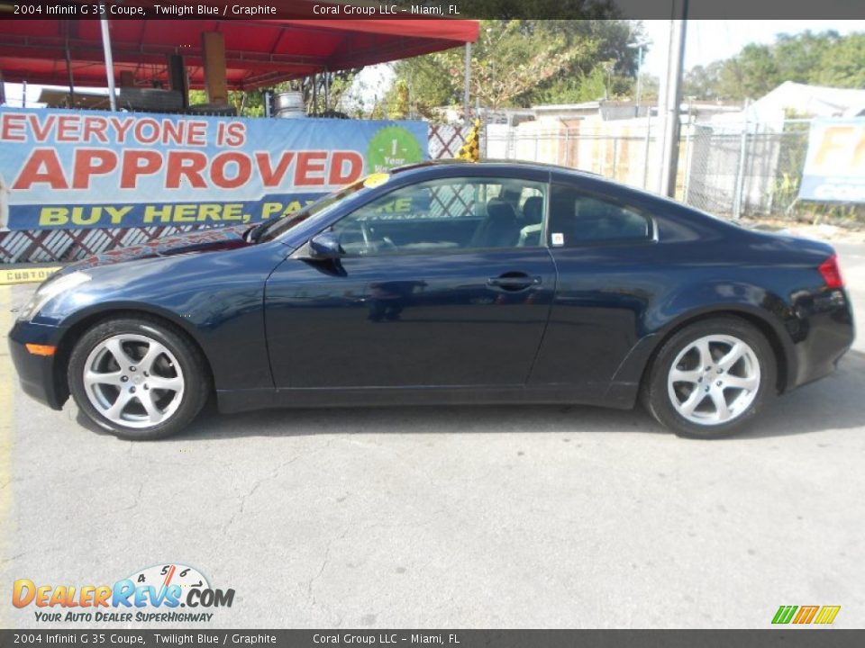 2004 Infiniti G 35 Coupe Twilight Blue / Graphite Photo #4