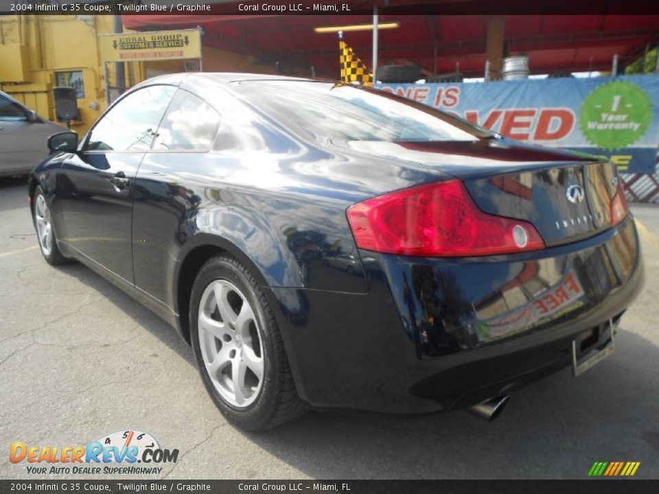 2004 Infiniti G 35 Coupe Twilight Blue / Graphite Photo #5