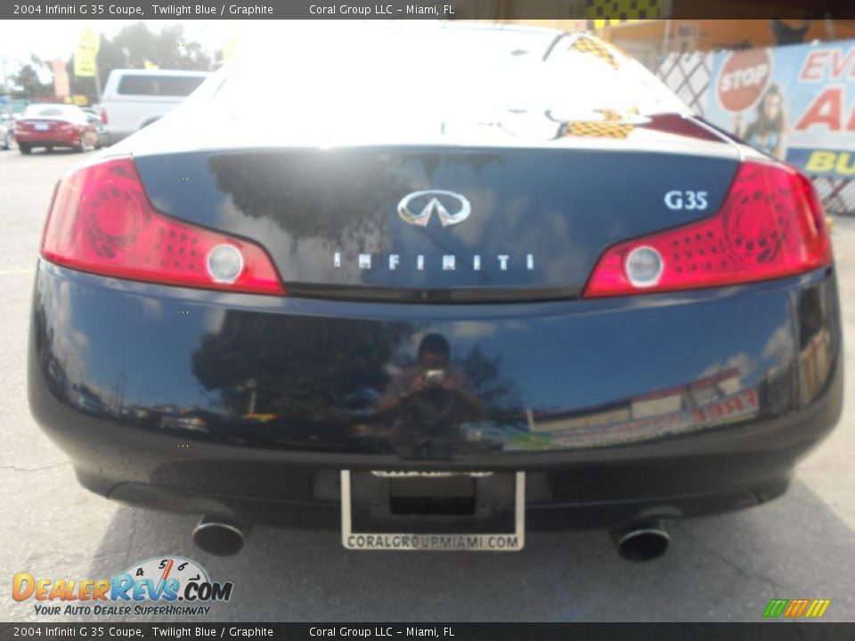 2004 Infiniti G 35 Coupe Twilight Blue / Graphite Photo #6