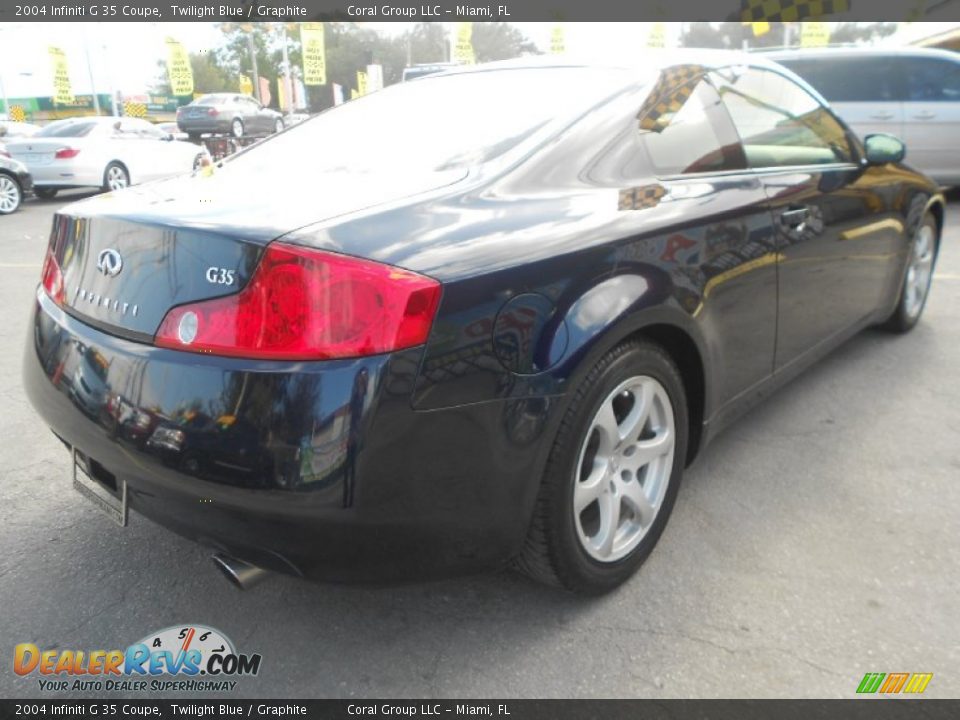 2004 Infiniti G 35 Coupe Twilight Blue / Graphite Photo #7
