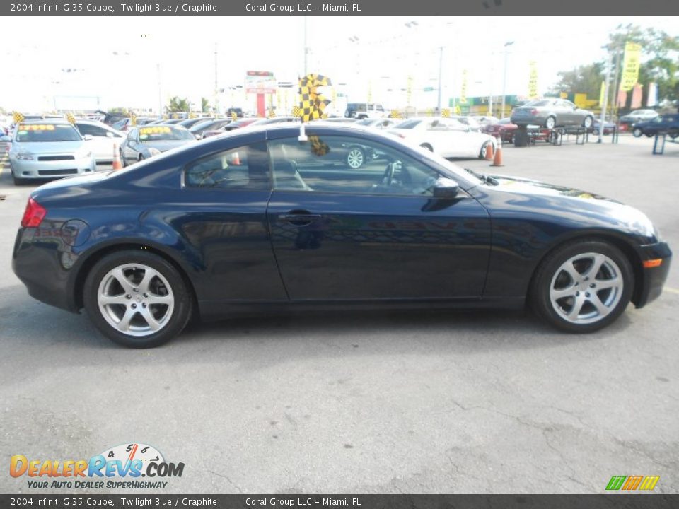 2004 Infiniti G 35 Coupe Twilight Blue / Graphite Photo #8