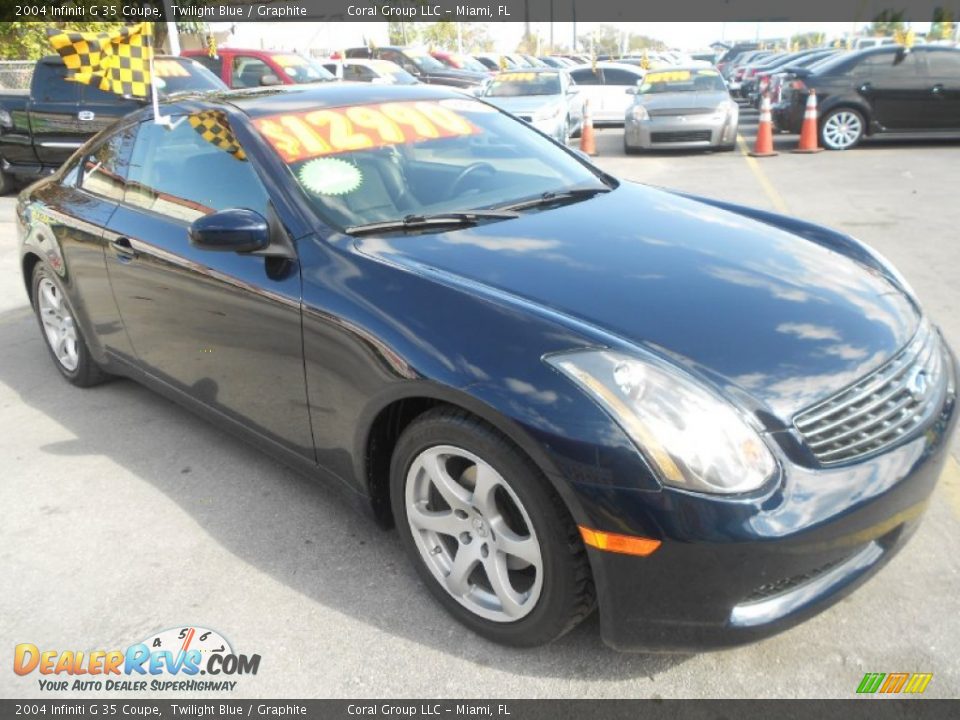 2004 Infiniti G 35 Coupe Twilight Blue / Graphite Photo #9