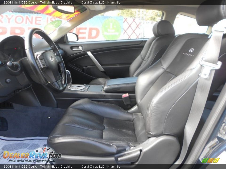 2004 Infiniti G 35 Coupe Twilight Blue / Graphite Photo #11