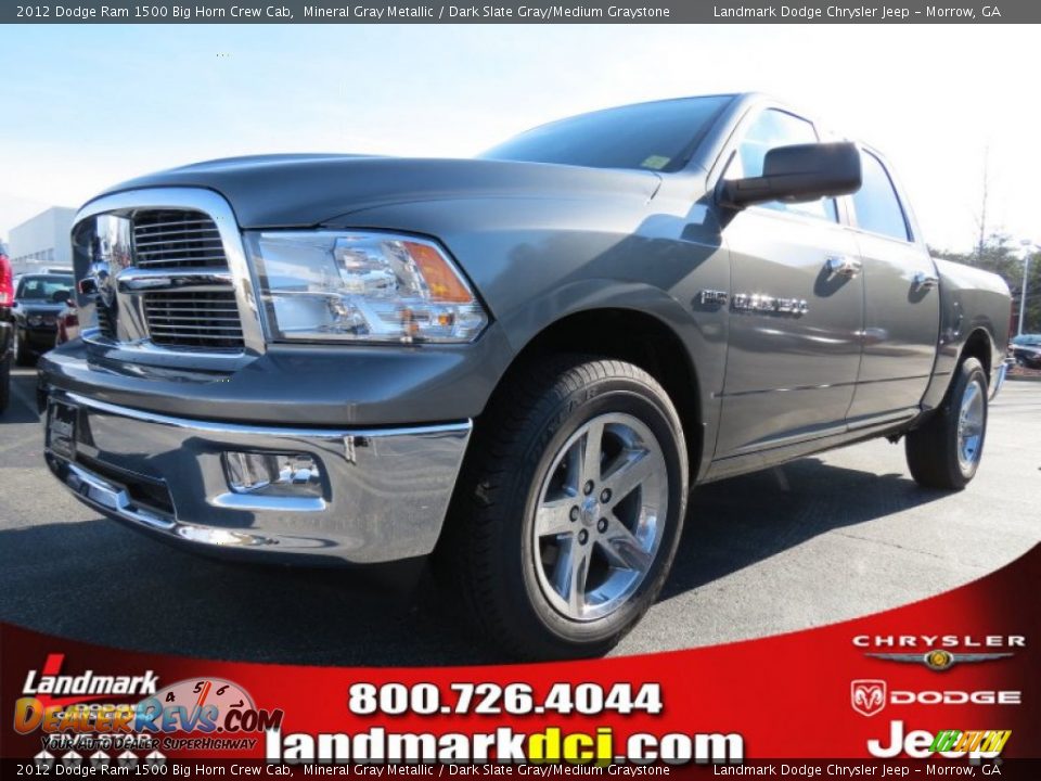 2012 Dodge Ram 1500 Big Horn Crew Cab Mineral Gray Metallic / Dark Slate Gray/Medium Graystone Photo #1
