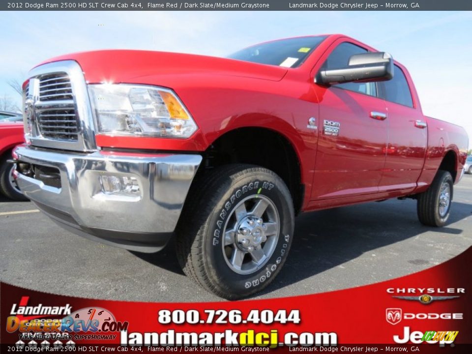 2012 Dodge Ram 2500 HD SLT Crew Cab 4x4 Flame Red / Dark Slate/Medium Graystone Photo #1