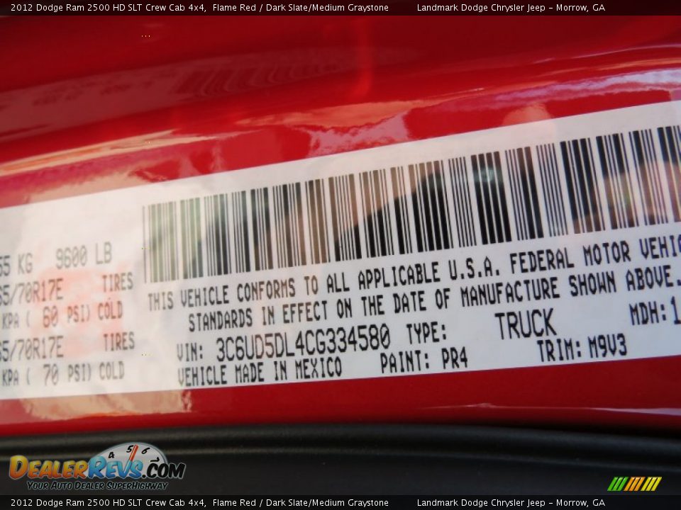 2012 Dodge Ram 2500 HD SLT Crew Cab 4x4 Flame Red / Dark Slate/Medium Graystone Photo #11