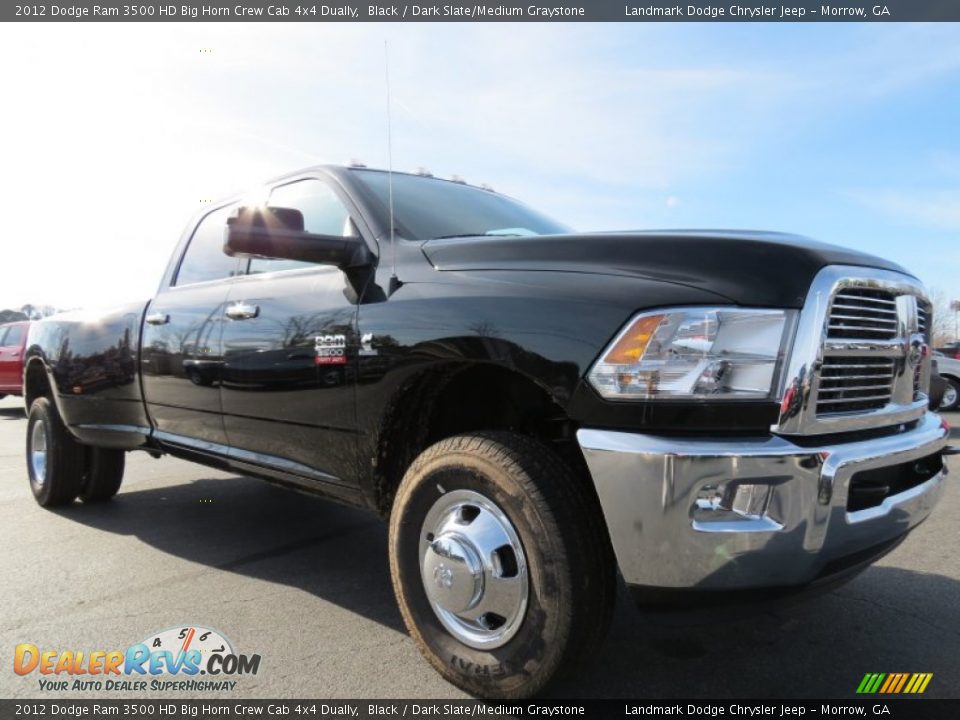 2012 Dodge Ram 3500 HD Big Horn Crew Cab 4x4 Dually Black / Dark Slate/Medium Graystone Photo #4