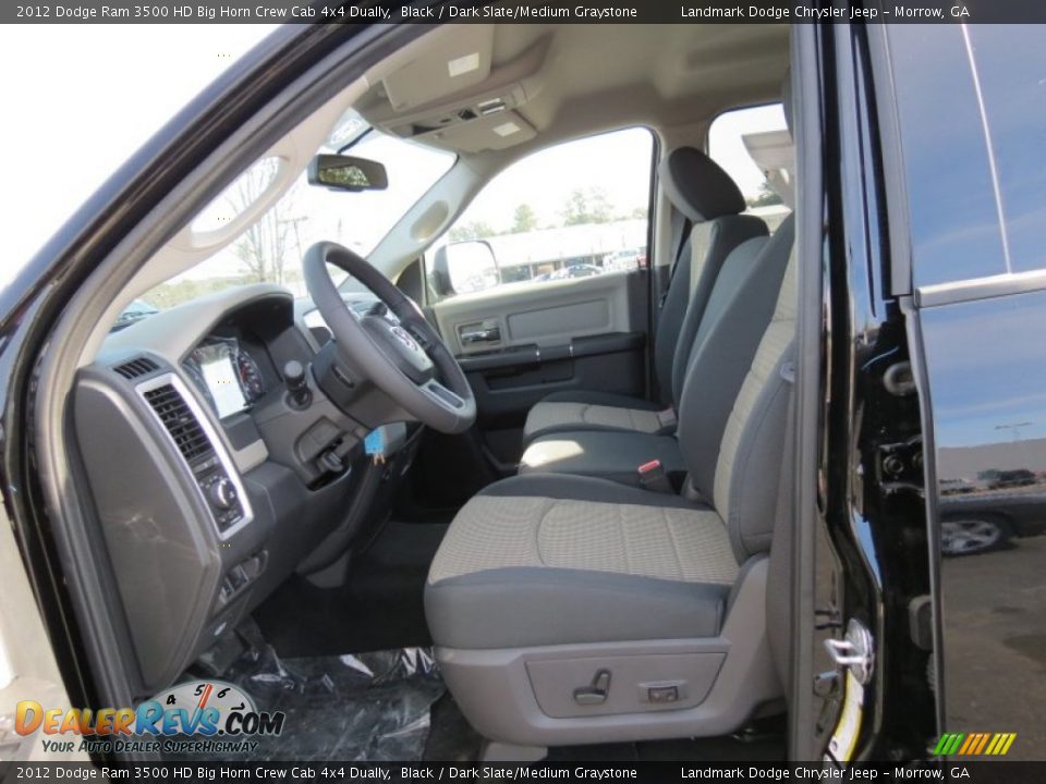 2012 Dodge Ram 3500 HD Big Horn Crew Cab 4x4 Dually Black / Dark Slate/Medium Graystone Photo #7