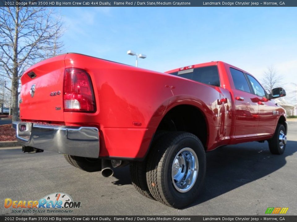 2012 Dodge Ram 3500 HD Big Horn Crew Cab 4x4 Dually Flame Red / Dark Slate/Medium Graystone Photo #3