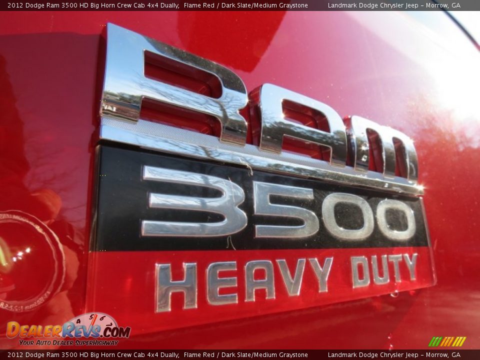 2012 Dodge Ram 3500 HD Big Horn Crew Cab 4x4 Dually Flame Red / Dark Slate/Medium Graystone Photo #6