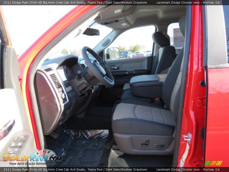 2012 Dodge Ram 3500 HD Big Horn Crew Cab 4x4 Dually Flame Red / Dark Slate/Medium Graystone Photo #7