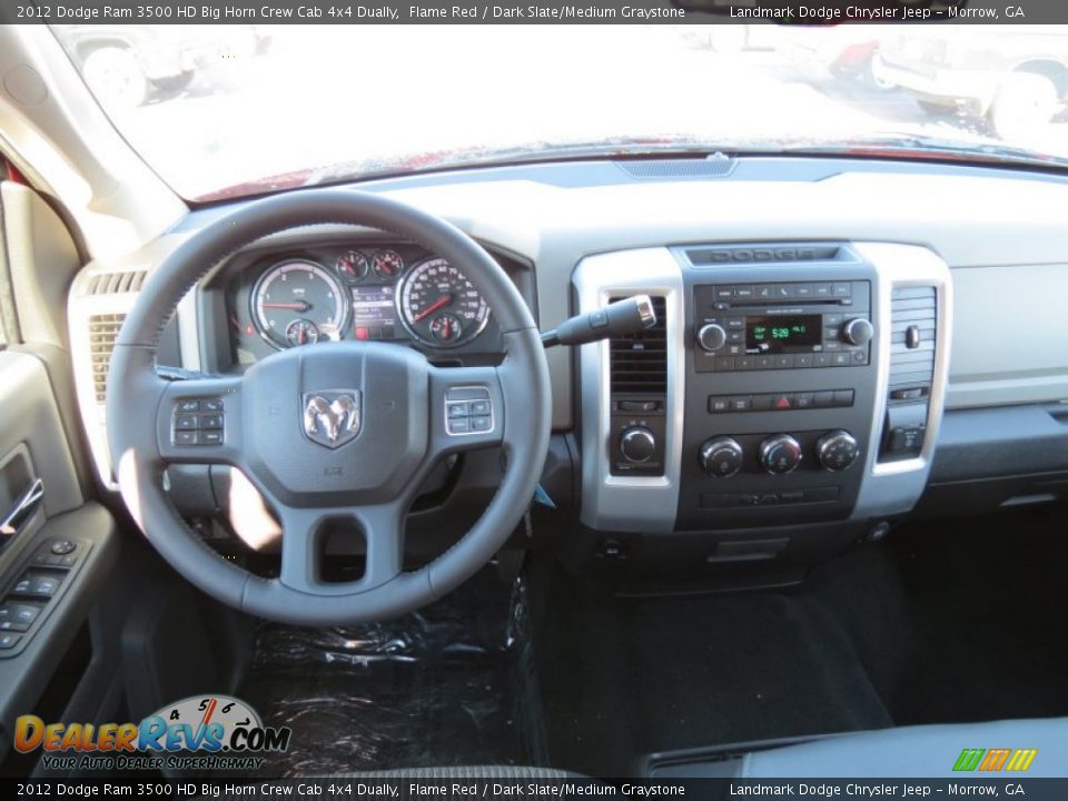 2012 Dodge Ram 3500 HD Big Horn Crew Cab 4x4 Dually Flame Red / Dark Slate/Medium Graystone Photo #9