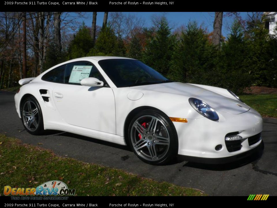2009 Porsche 911 Turbo Coupe Carrara White / Black Photo #1