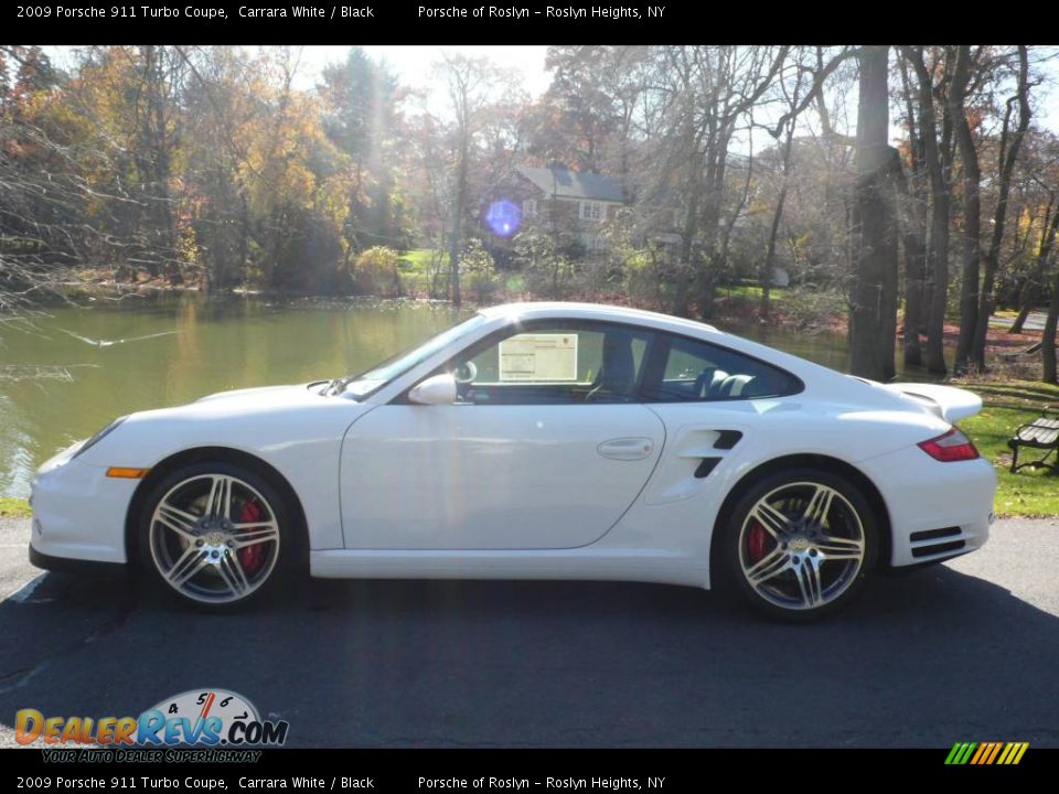2009 Porsche 911 Turbo Coupe Carrara White / Black Photo #3