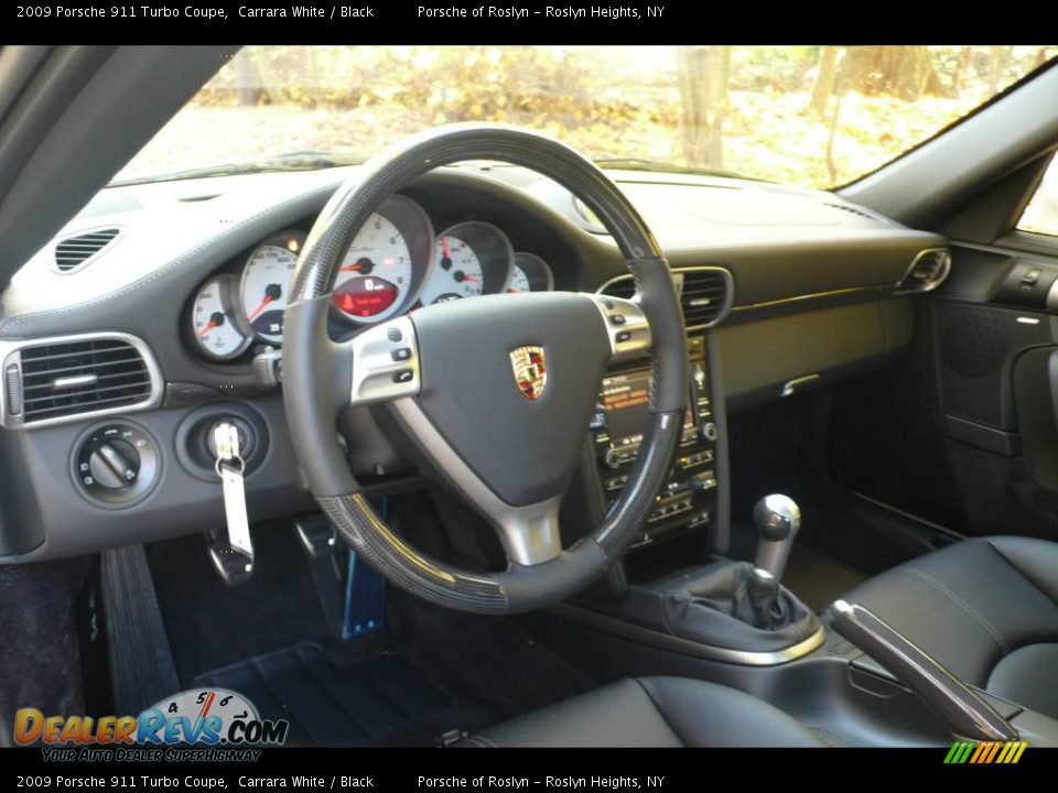 2009 Porsche 911 Turbo Coupe Carrara White / Black Photo #17