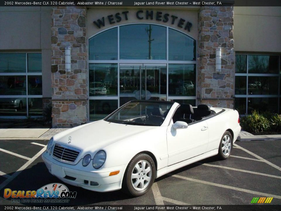 2002 Mercedes-Benz CLK 320 Cabriolet Alabaster White / Charcoal Photo #1