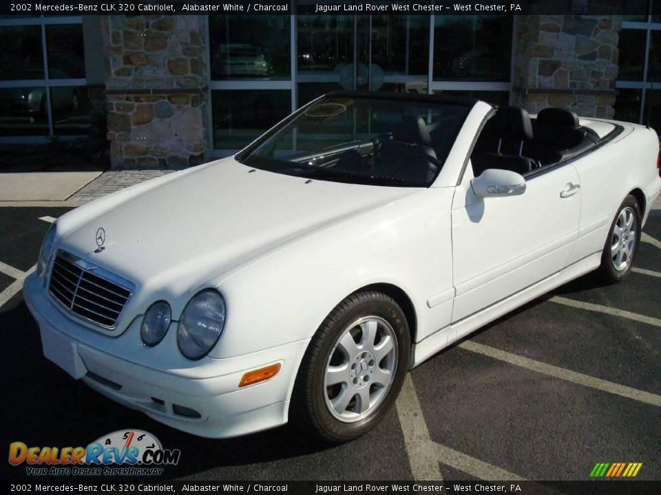 2002 Mercedes-Benz CLK 320 Cabriolet Alabaster White / Charcoal Photo #2