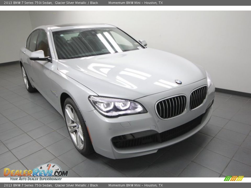 2013 BMW 7 Series 750i Sedan Glacier Silver Metallic / Black Photo #6