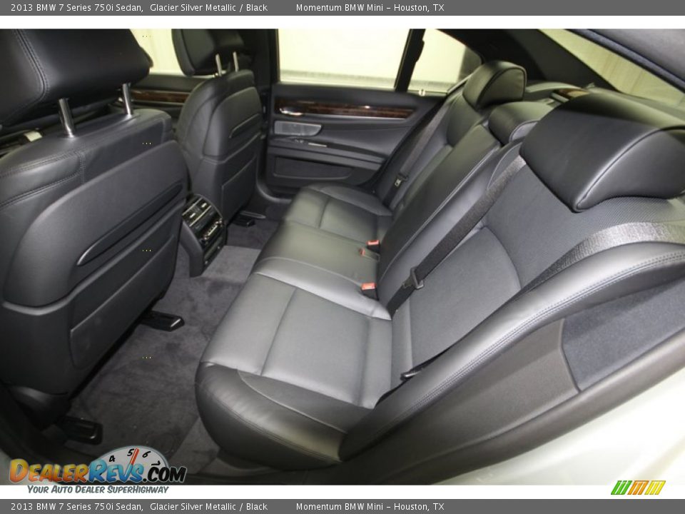 Rear Seat of 2013 BMW 7 Series 750i Sedan Photo #12