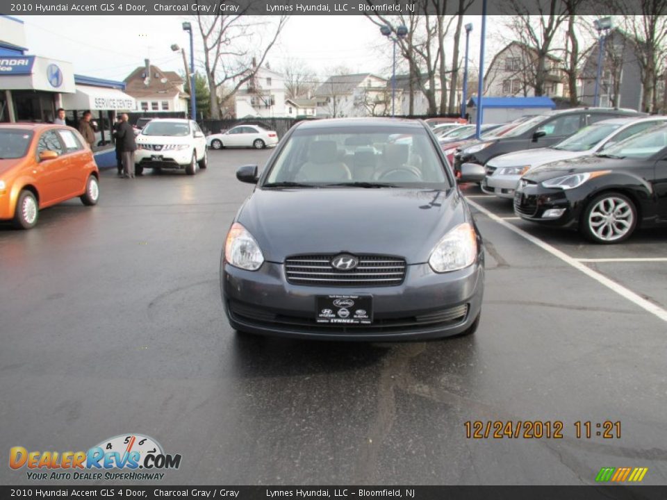 2010 Hyundai Accent GLS 4 Door Charcoal Gray / Gray Photo #1