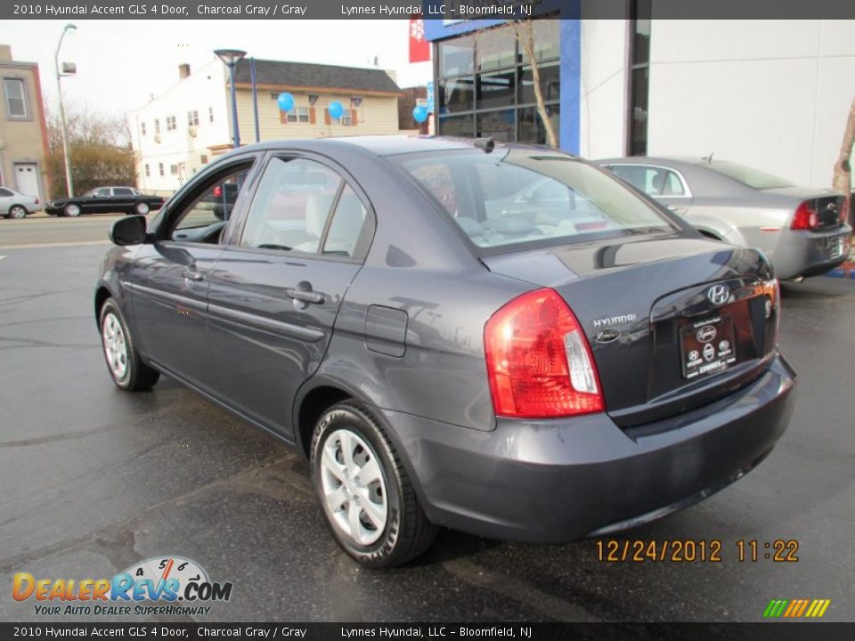 2010 Hyundai Accent GLS 4 Door Charcoal Gray / Gray Photo #5
