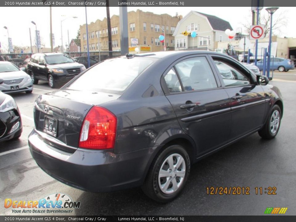 2010 Hyundai Accent GLS 4 Door Charcoal Gray / Gray Photo #6